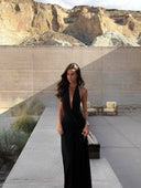 Willow | Diepe V-hals maxi-jurk