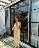 Willow | Diepe V-hals maxi-jurk