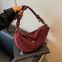 Loretta | Dames Faux Suède Halve Schoudertas