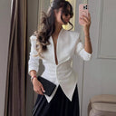Lottie | Dames V-Hals Lange Mouwen Tailored Blazer