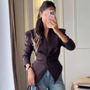 Lottie | Dames V-Hals Lange Mouwen Tailored Blazer