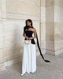 Raquel | Strapless maxi-jurk met sjaal