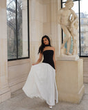 Raquel | Strapless maxi-jurk met sjaal
