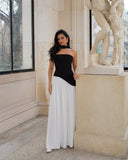 Raquel | Strapless maxi-jurk met sjaal