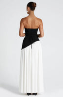 Raquel | Strapless maxi-jurk met sjaal