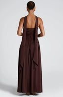 Raquel | Strapless maxi-jurk met sjaal