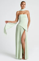 Raquel | Strapless maxi-jurk met sjaal
