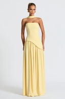 Raquel | Strapless maxi-jurk met sjaal