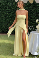 Raquel | Strapless maxi-jurk met sjaal