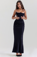 Maisy | Dames Strapless Corset Maxi Bruiloft Gast Jurk