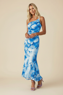 Marissa | Dames Eén-Schouder Bloemen Maxi Bruidsgast Jurk
