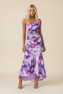 Marissa | Dames Eén-Schouder Bloemen Maxi Bruidsgast Jurk