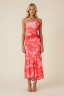 Marissa | Dames Eén-Schouder Bloemen Maxi Bruidsgast Jurk