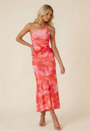 Marissa | Dames Eén-Schouder Bloemen Maxi Bruidsgast Jurk