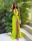 Meadowlyn | Dames Tropic Drape Maxi Zomer Vakantiekleed