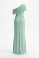 Melanie | Off-Shoulder Draped Maxi Prom Bruids Gast Jurk