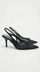 Moore | Dames Mesh Puntige Teen Slingback Hakken Sandalen