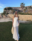 Marlene | Strapless maxi-jurk met sjaal