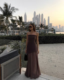Marlene | Strapless maxi-jurk met sjaal