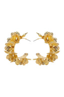 Olivia | Women's C-Shaped Floral Design Earrings