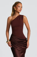 Emilia | Asymmetrische maxi-jurk