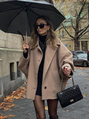 Patricia | Dames Oversized Notch Lapel Wolmix Jas