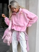 Phoebe | Dames Half-Zip Casual Lange Mouwen Trui