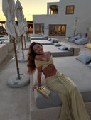 Ramona | Vrouwen Off-Shoulder Gerimpeld Zomer Set