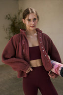 Regine | Dames Sherpa Fleece Teddy Jas met Knopen