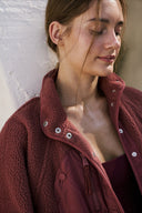 Regine | Dames Sherpa Fleece Teddy Jas met Knopen