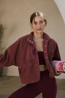 Regine | Dames Sherpa Fleece Teddy Jas met Knopen