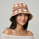 Riva | Vrouwen Bloemen Haak Bucket Hat Vakantie Strand