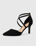 Saskia | Dames Cross Strap Stiletto Puntige Hakken