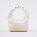 Selina | Dames Parels Beaded Top Handle Mini Feesttas