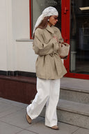 Sonia | Dames Gewatteerde Trenchcoat met Puntkraag