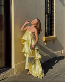 Stacey | Maxi-jurk met gelaagde ruches