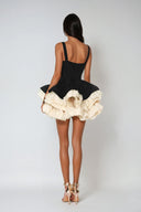 Sutton | Dames Mouwloze Puffy Mini Cocktailjurk