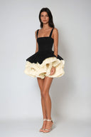 Sutton | Dames Mouwloze Puffy Mini Cocktailjurk