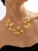 Taliyah | Vrouwen Blad Statement Textuur Gelaagde Detail Ketting
