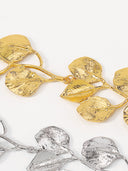 Taliyah | Vrouwen Blad Statement Textuur Gelaagde Detail Ketting