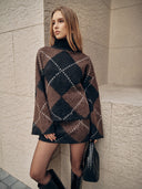 Taylee | Dames Trui Set met Diamantpatroon en Lange Mouwen