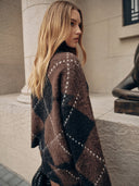 Taylee | Dames Trui Set met Diamantpatroon en Lange Mouwen