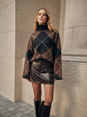 Taylee | Dames Trui Set met Diamantpatroon en Lange Mouwen