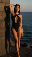 Trixie | Dames Print Halter Cut-Out Eendelig Badpak