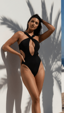 Trixie | Dames Print Halter Cut-Out Eendelig Badpak