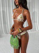 Valentina | Dames Boho Paisley Triangle Bikini Set
