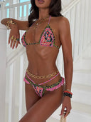 Valentina | Dames Boho Paisley Triangle Bikini Set