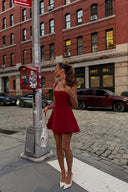 Zairah | Vierkante hals mini-jurk