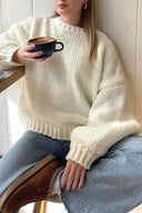 Vida | Dames Drop Shoulder Chunky Brei Trui Lange Mouwen