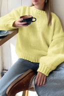 Vida | Dames Drop Shoulder Chunky Brei Trui Lange Mouwen